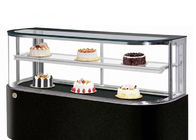 曲げられたガラスDは600W商業ケーキ冷却装置を形づける