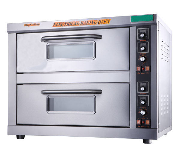 67kg電気パン屋 オーブンSS 430 220V 6.8kwの倍のデッキ単一のSightglass