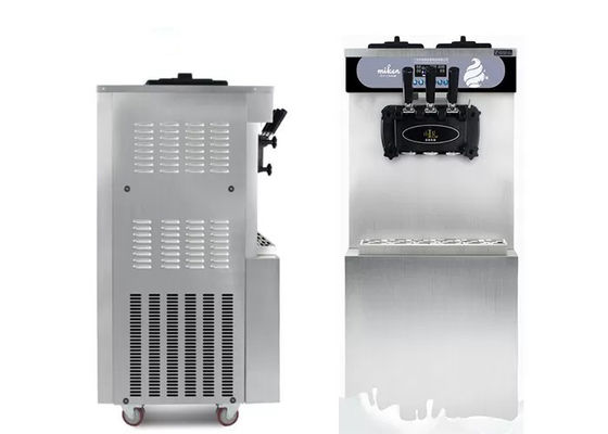 3 Flavors Stainless Steel Frozen Yogurt Machine / Vending Soft Ice Cream Machine
